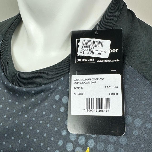 CAMISA TOPPER Clube ATLÉTICO MINEIRO 2018 GALO AQUECIMENTO PRETA MENS XL - Picture 4 of 15